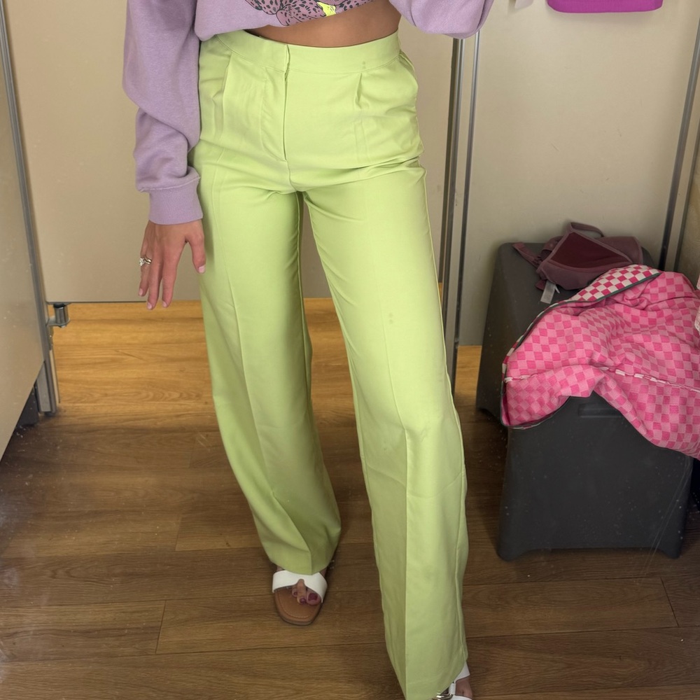 Lime green dress slacks